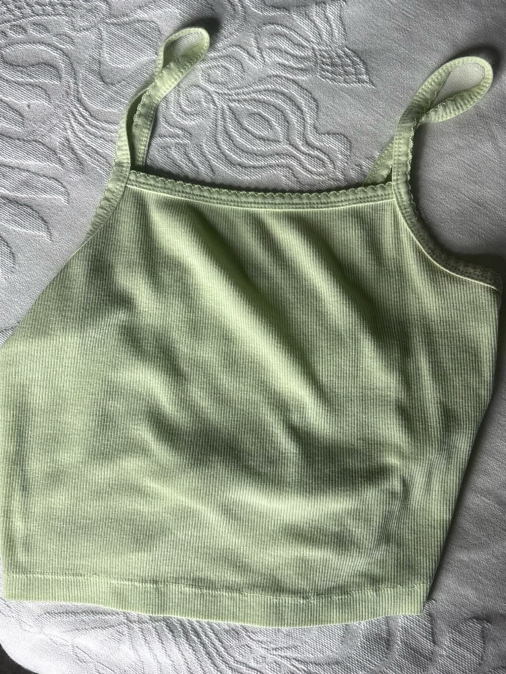 Colsie Light Green Ribbed Cami Tank Top